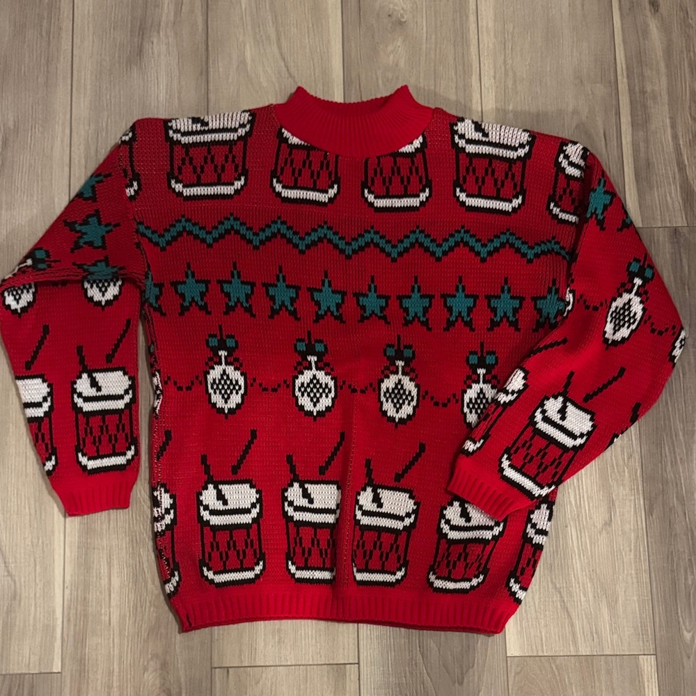 Croquet Club Women Vibrant Red Knit Holiday Sweater